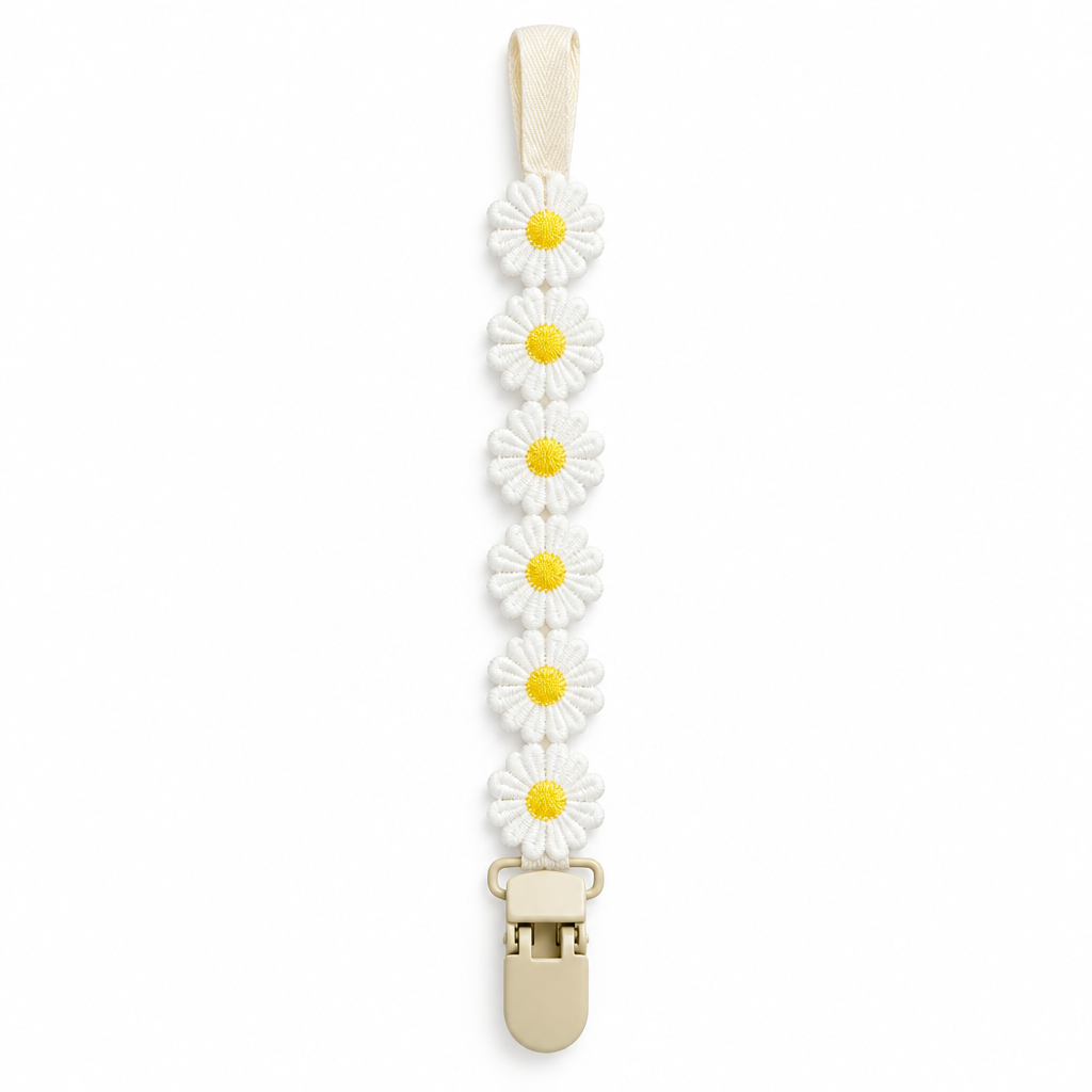 Attache blanche à six fleurs à cœur jaune, correction en cours
