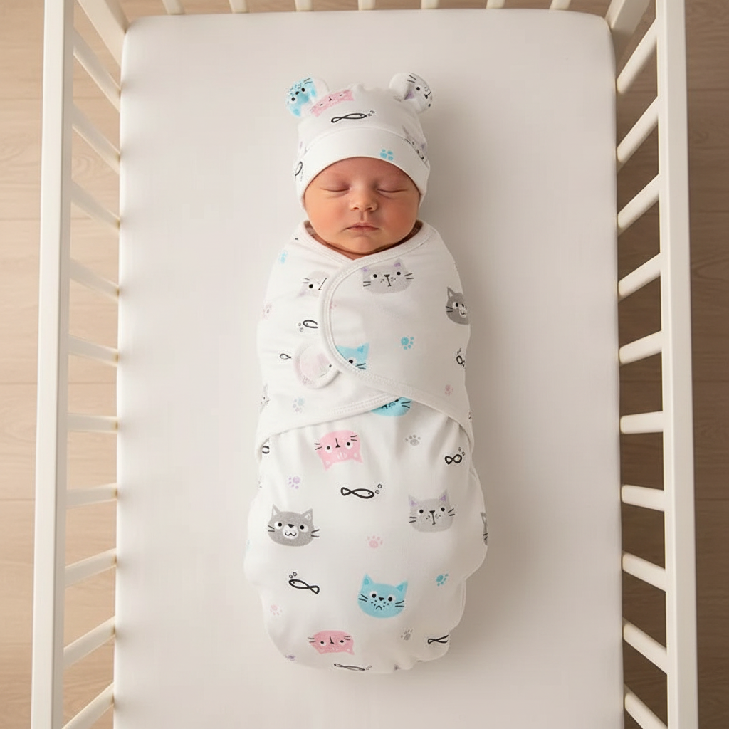 Bébé chatons colorés qui dort dans lit