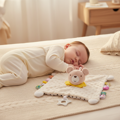 Bébé endormi avec le deuxième doudou