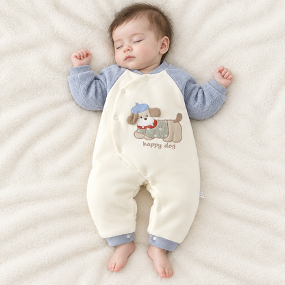 Bébé endormi, pyjama happy dog