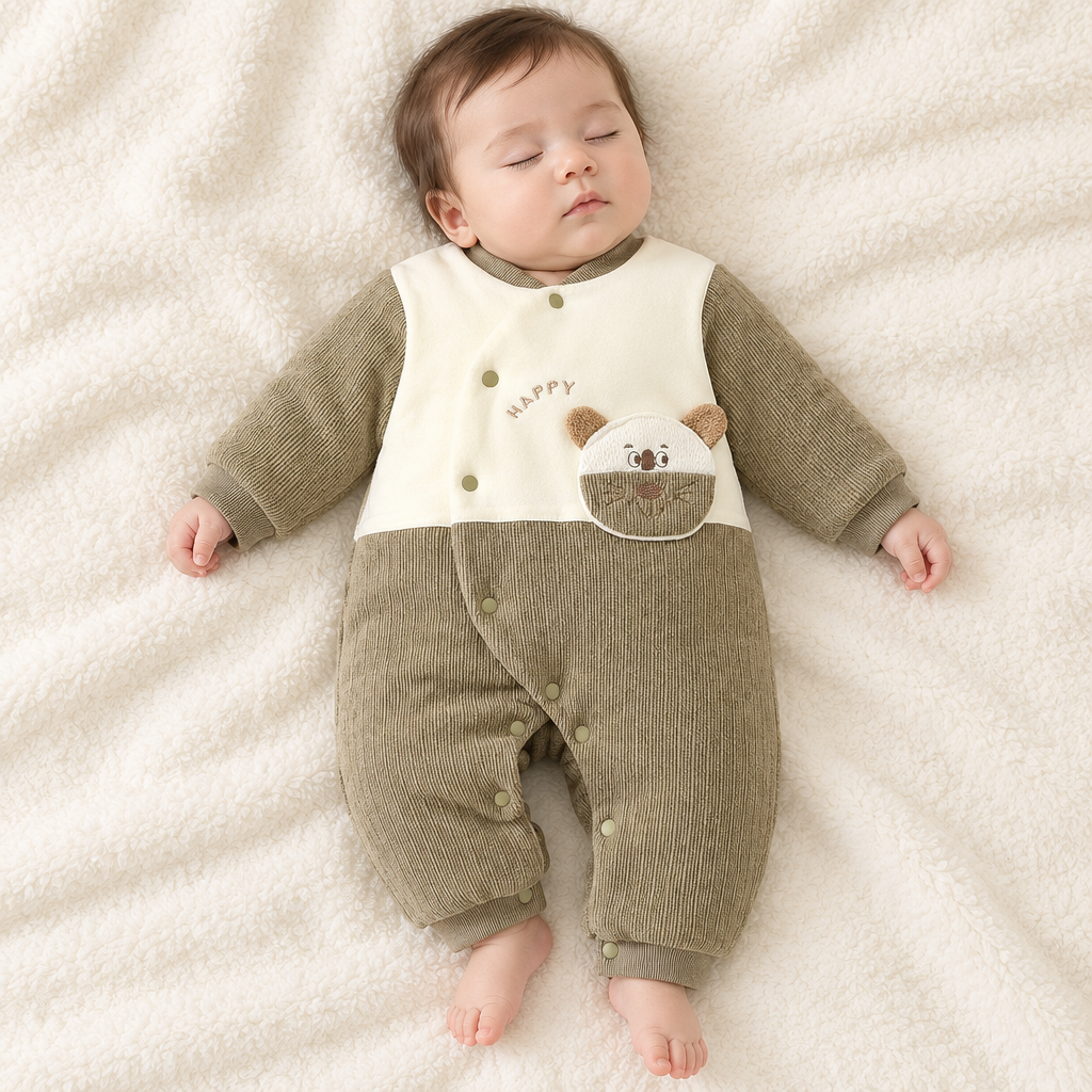 Bébé endormi, pyjama koala kaki HAPPY