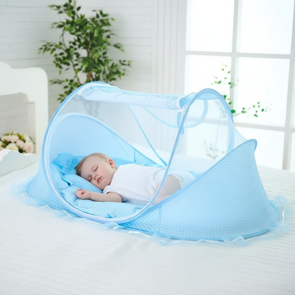 Bébé garçon – moustiquaire bleue – 1:1