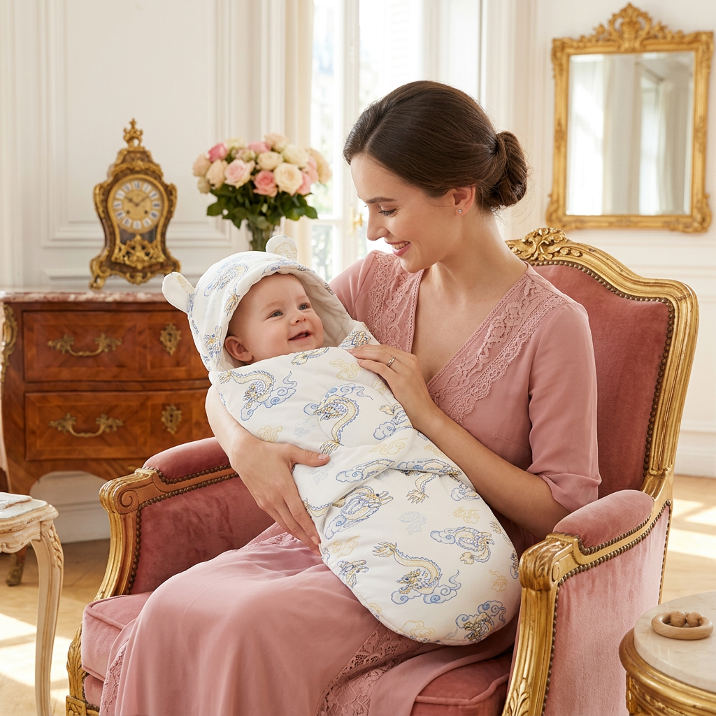 Échange de sourires entre maman et bébé