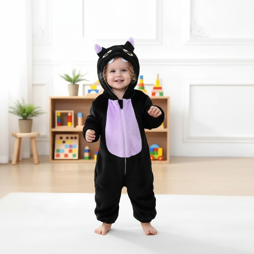 Chat noir – fille – face – 1:1