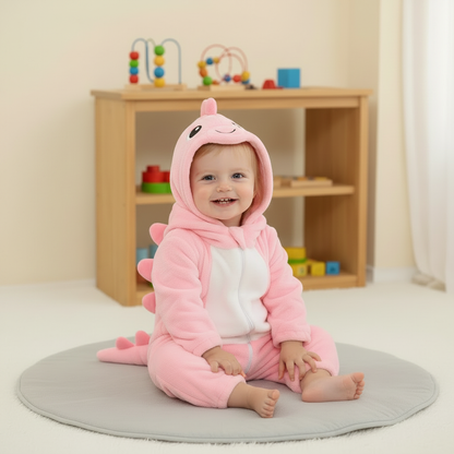 Dinosaure rose – capuche visible – 1:1