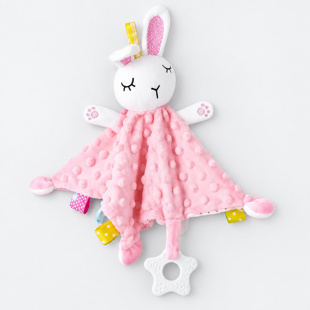 Doudou lapin rose, produit seul