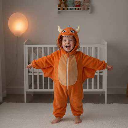 Dragon – fille rousse – debout – ailes – nursery – 1:1