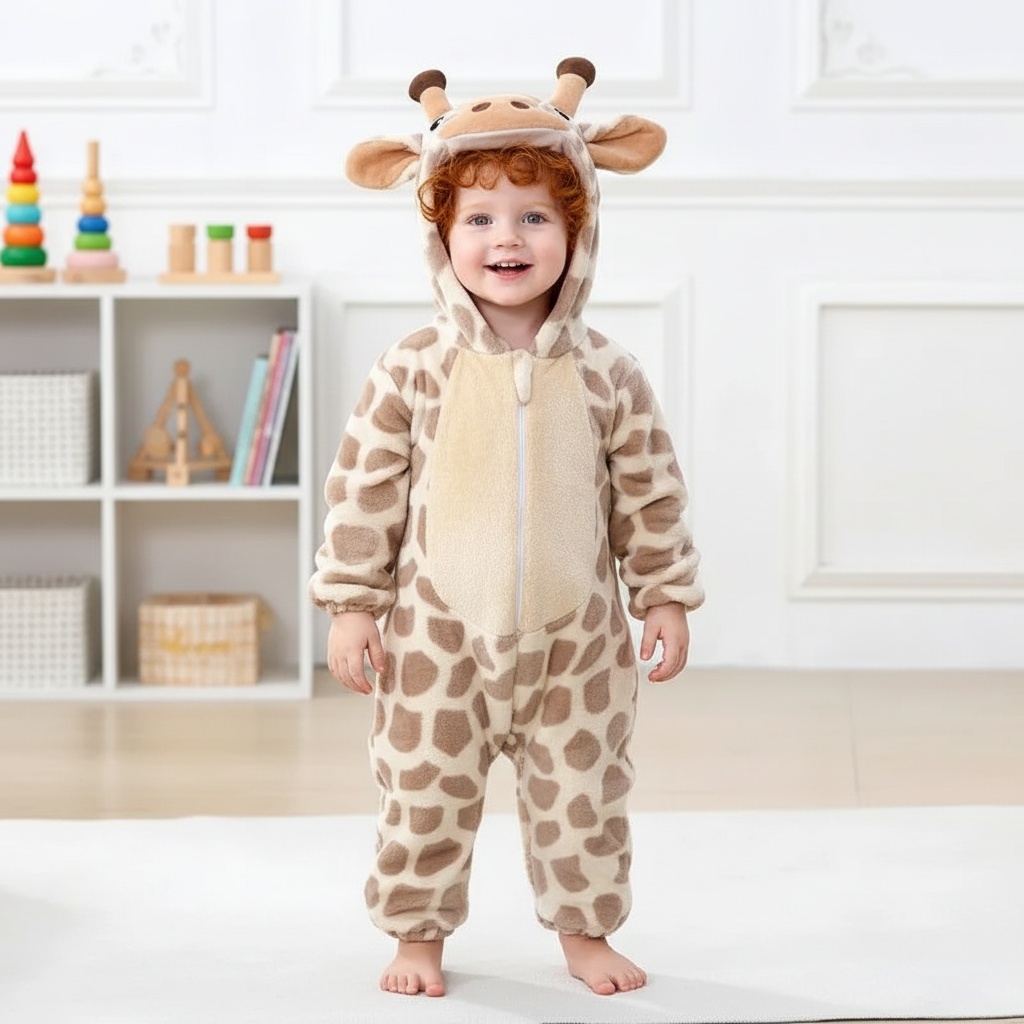 Girafe – garçon roux – chambre Scandinave – 1:1