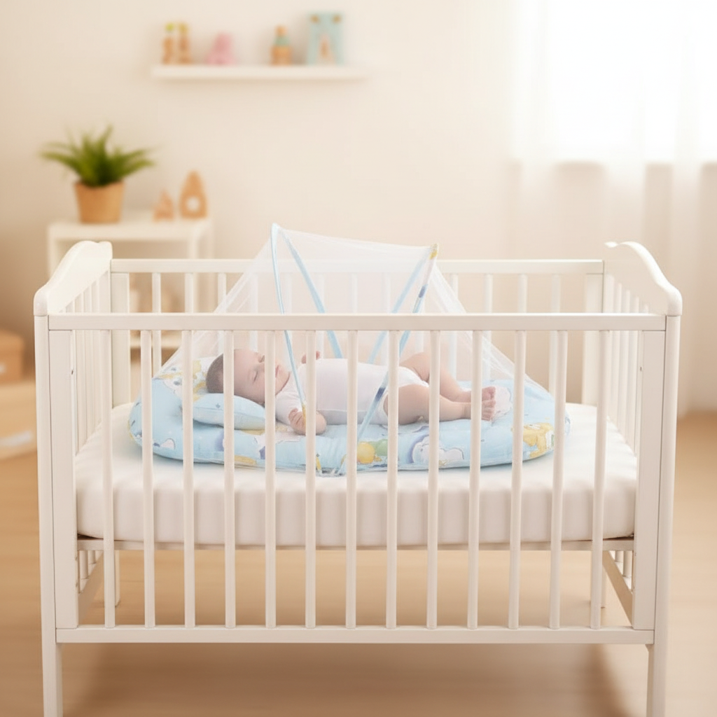 Lit moustiquaire bebe – sur lit bébé – nursery cosy – 1:1