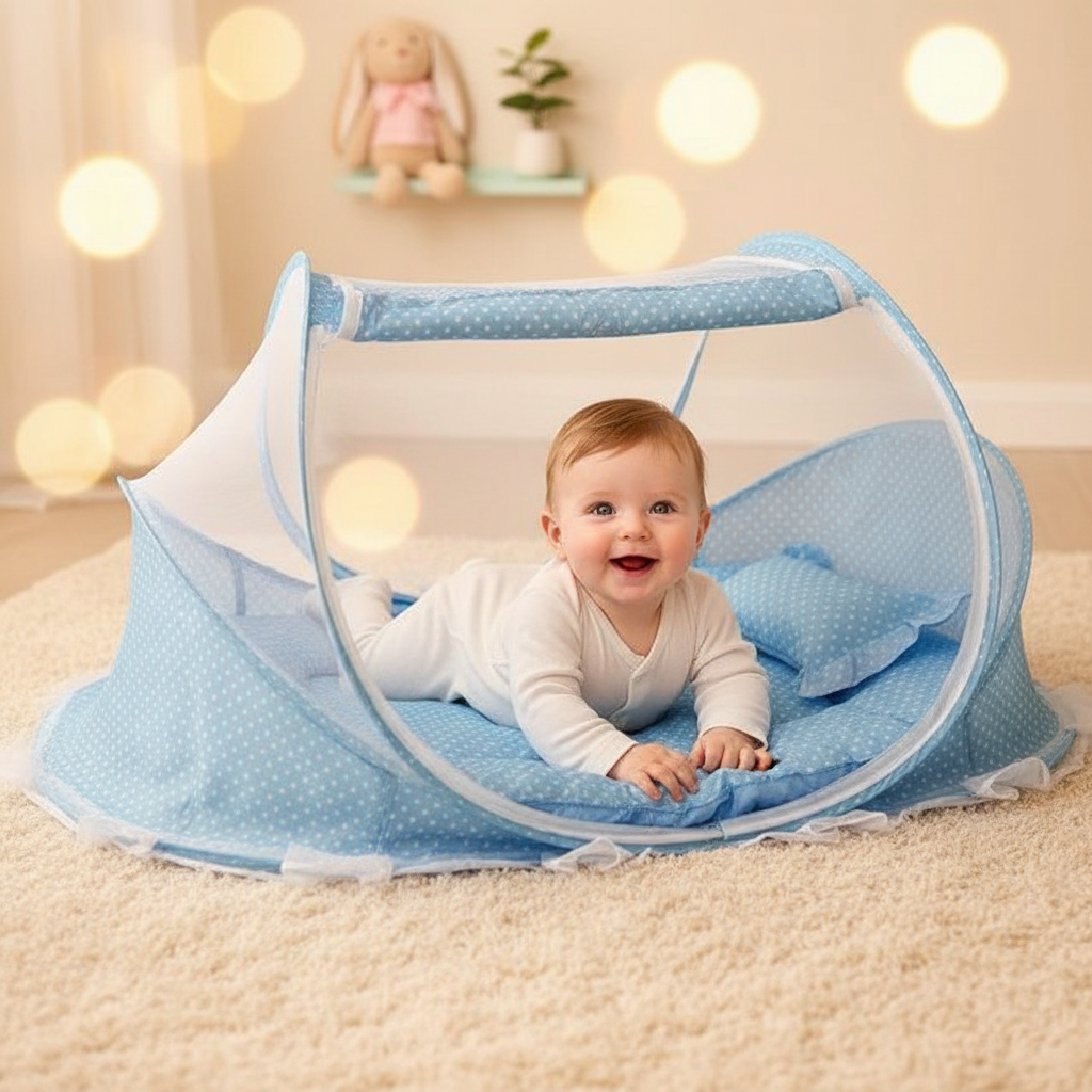 Moustiquaire bleue – bébé garçon – nursery cosy – 1:1