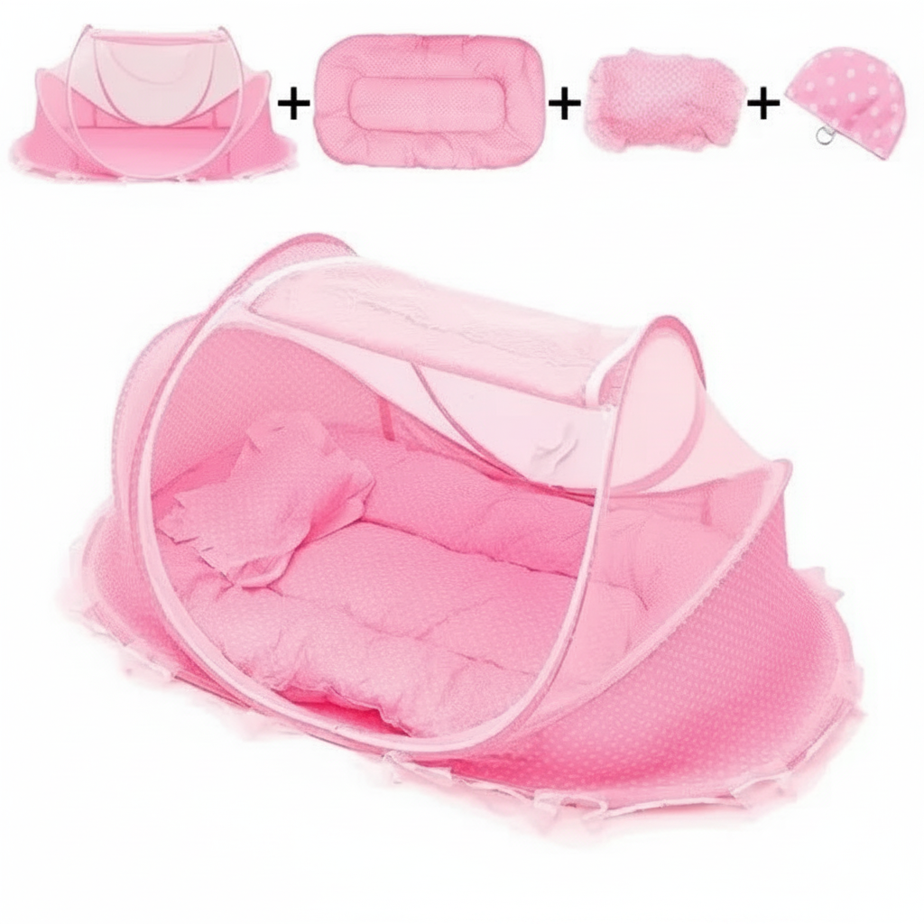 Moustiquaire rose – infographie avec + – sans texte – 1:1