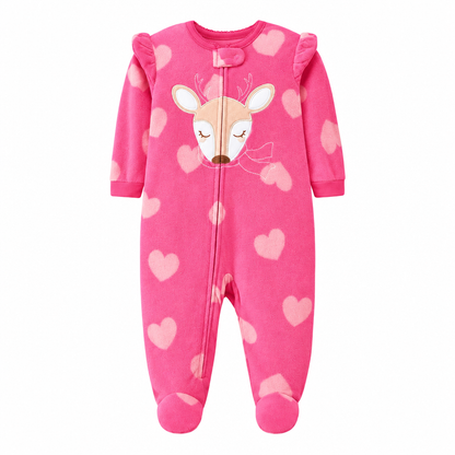 Pyjama biche rose seul, fond blanc