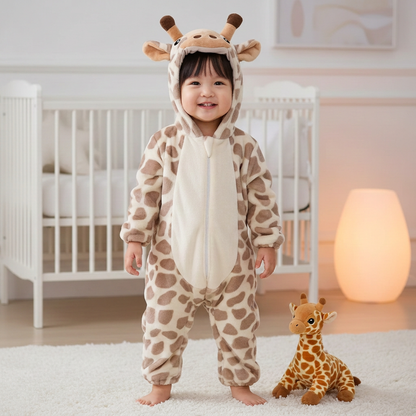 Pyjama girafe avec sa peluche et un nouveau visage
