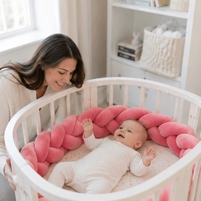 Tour de lit tressé douceur sécurisée bébé