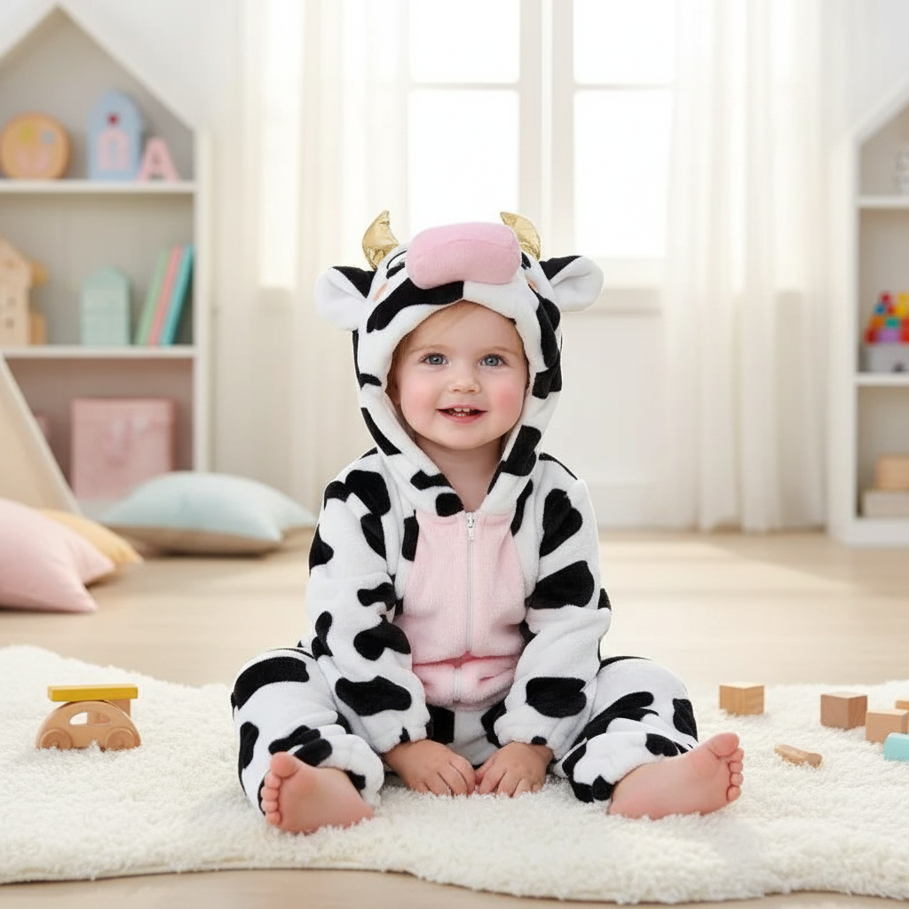 Vache – fille brune – chambre Scandinave – 1:1